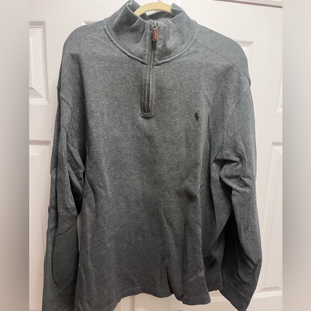 Polo Ralph Lauren Gray Quarter Zip Sweater